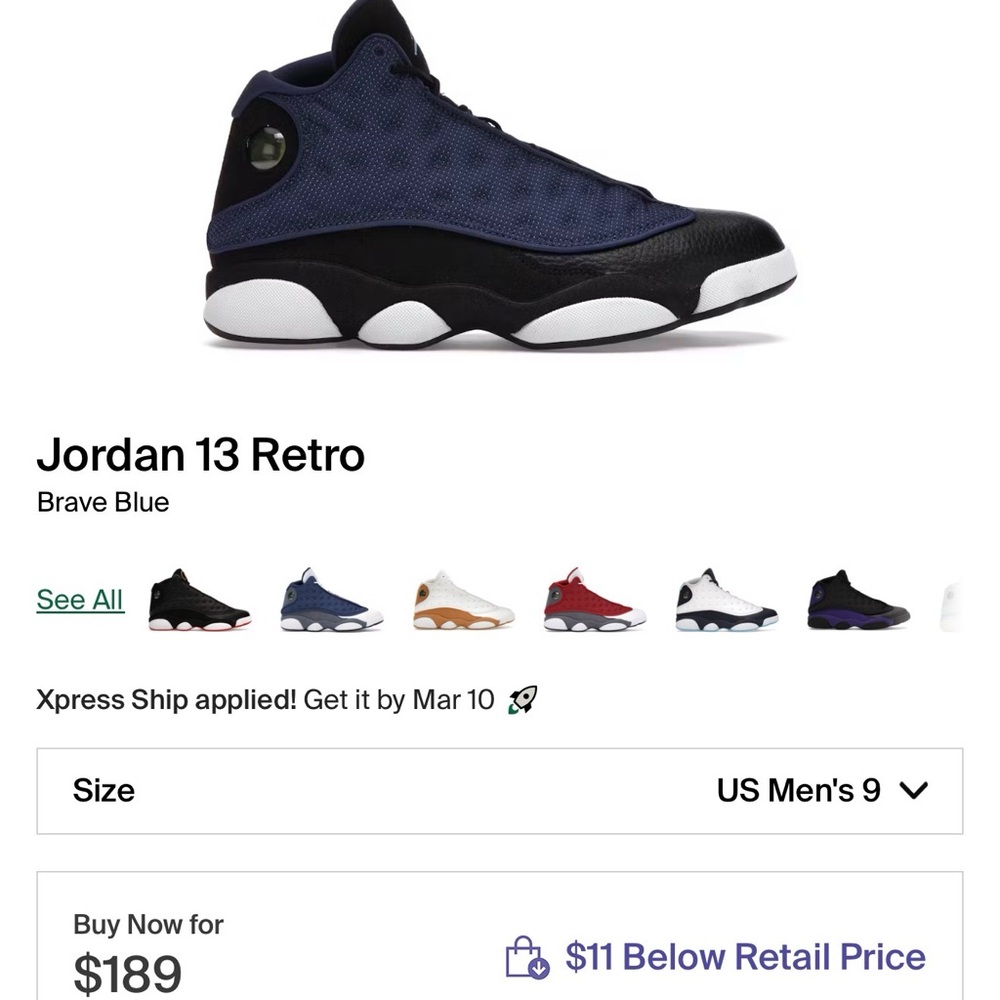 Jordan Kids Sneakers in Brave Blue and Black